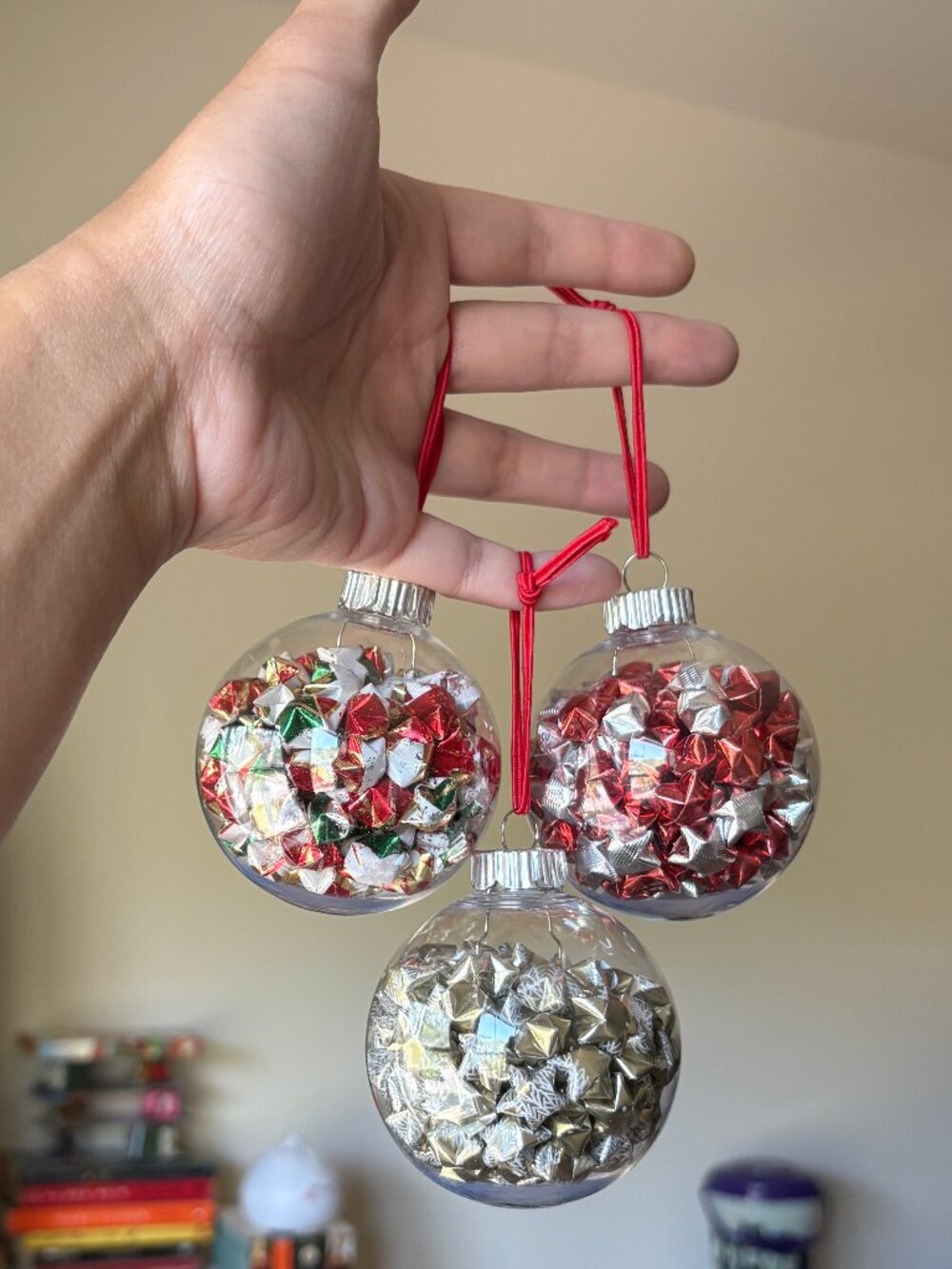 Holiday Origami Star Ornaments - Set of 3
